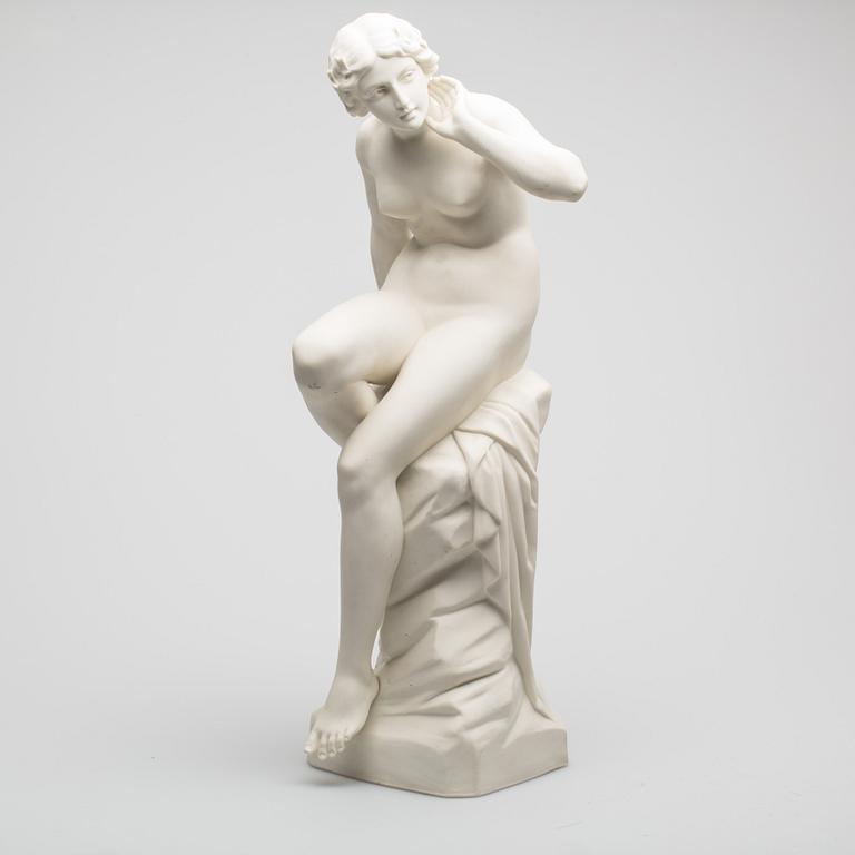 SKULPTUR, parian, Gustafsberg, 1914. Signerad G.E 1902 i gjutningen.