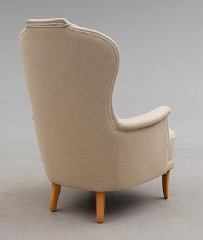 FÅTÖLJ, "Farmor", Carl Malmsten, AB O.H. Sjögren, Tranås, 1980-tal.