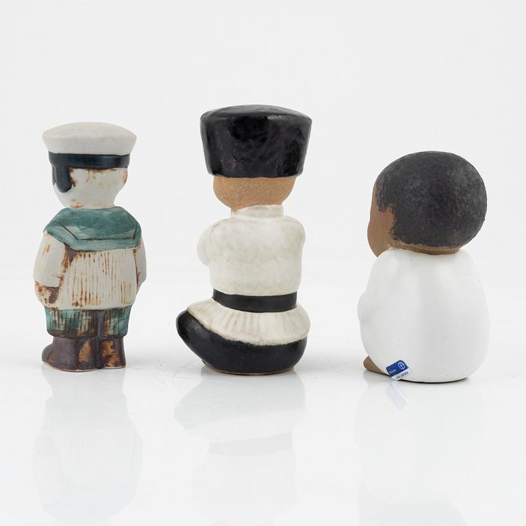 Lisa Larson, six stoneware figurines, Gustavsberg, Sweden.