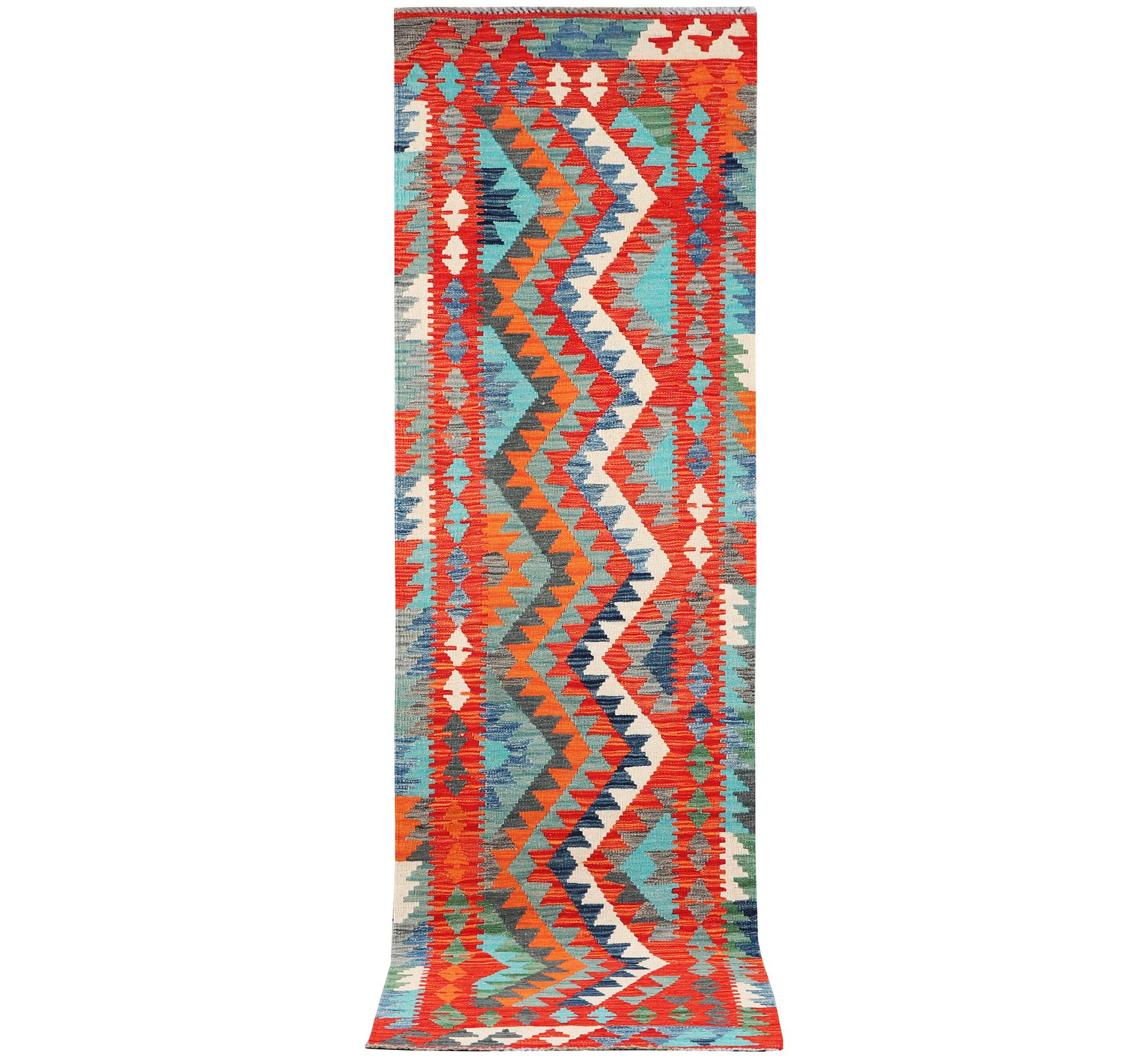A Runner carpet, Kilim, c 297 x 79 cm.