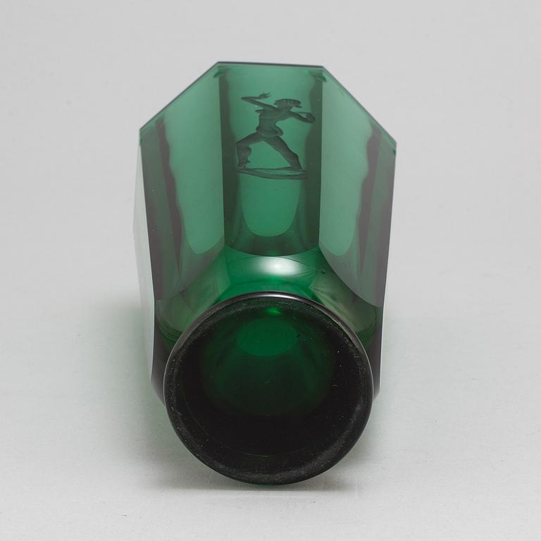 SIMON GATE, a 1930's glass vase for Orrefors.