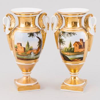 UURNAPARI, empire-tyyli, posliinia, 1800-luku.