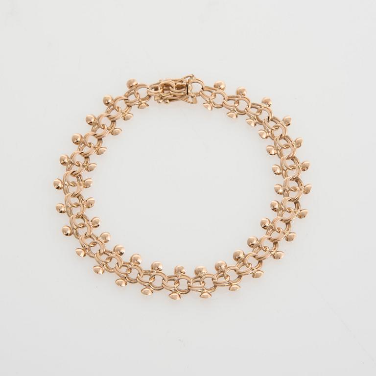 ARMBAND, 14K guld. Finska kontrollstämplar 1966. Vikt ca 11,2 g.