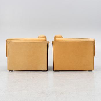 Mario Bellini, a pair of lounge chairs, Cassina, Italy.