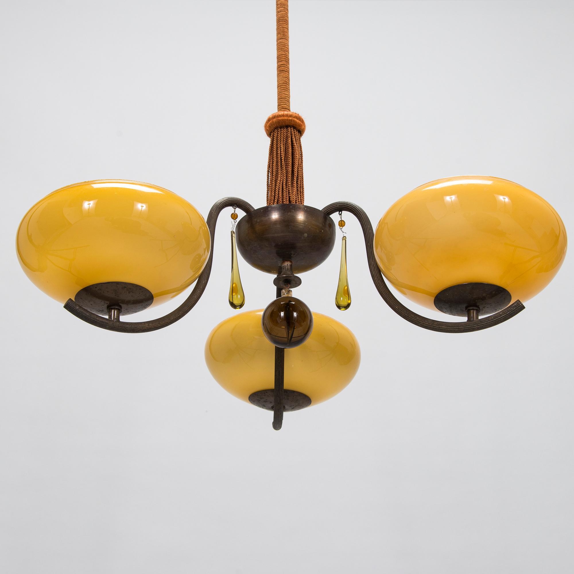 Paavo Tynell, A 1930's '1456/3' pendant light for Taito.