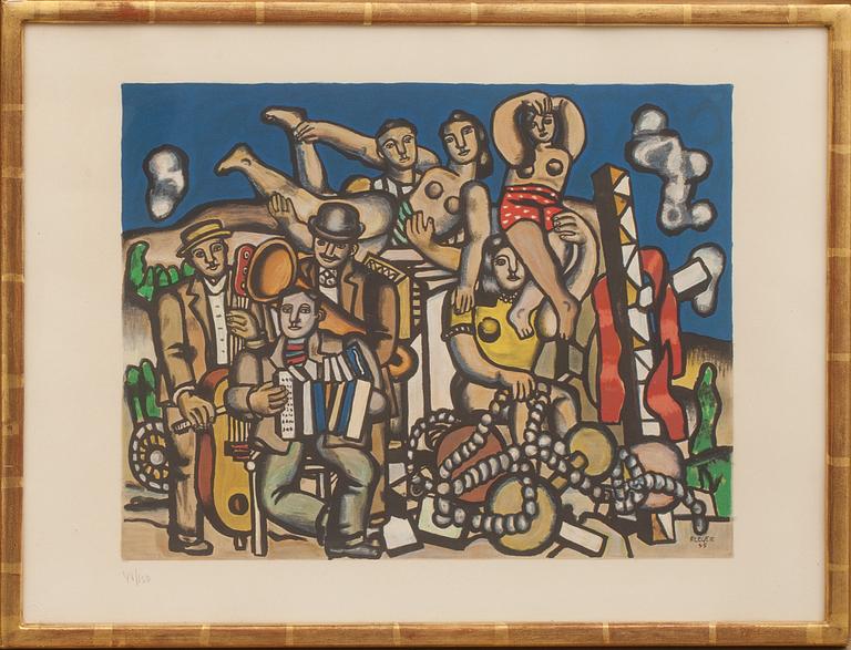 FERNAND LÉGER, efter, färglitografi. Signerad i trycket samt 45. Numrerad 48/150.