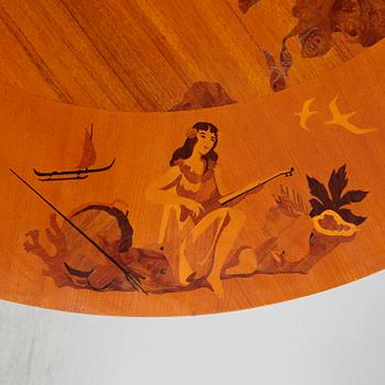 A coffee table, probably Birger Ekman, Mjölby Intarsia, 1938.
