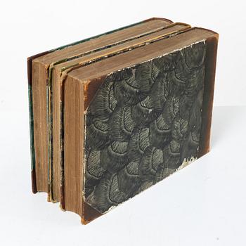 Carl J. Sundevall & Peter Åkerlund, three books, 'Svenska Foglarna'.
