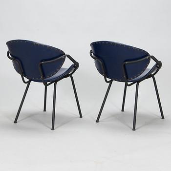 Olof Kettunen, a pair of 'TU612' chairs, manufacturer J. Merivaara, mid-20th century.