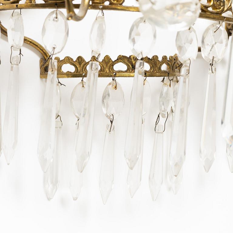 A pair of Empire style wall sconces, mid-20th Century.