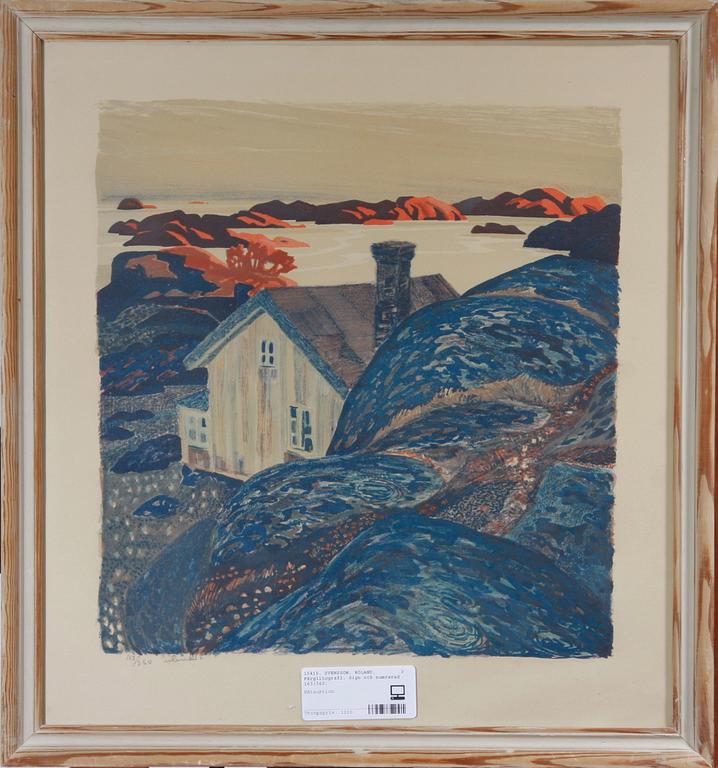 SVENSSON, ROLAND. Färglitografi. Sign och numrerad 163/360.