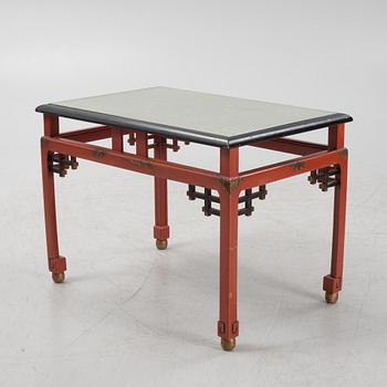 A Swedish Grace sofa, armchair and coffee table, Herbert Anderssons Möbelverkstäder, 1920's.