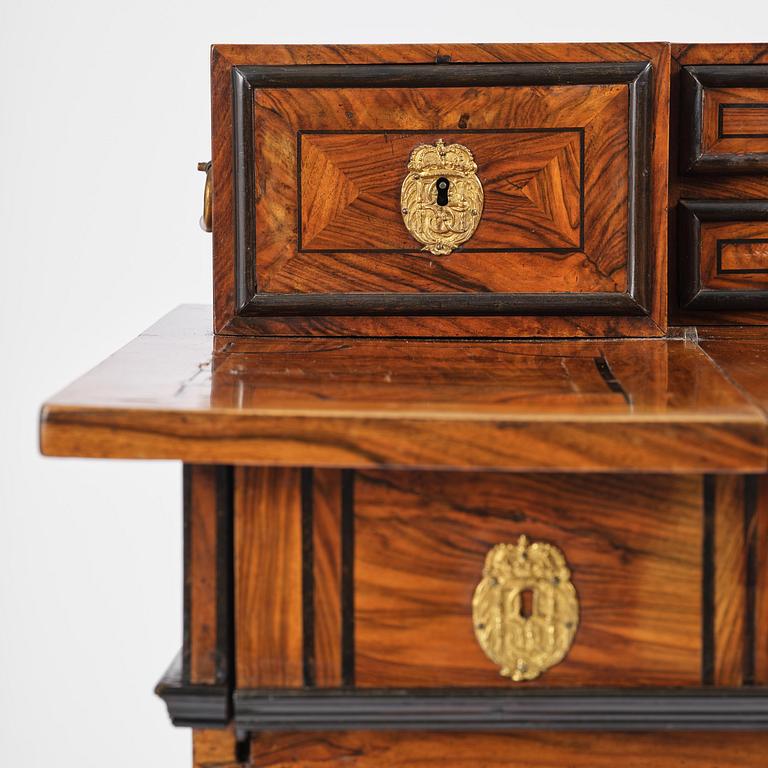 A Swedish Baroque Royal writing desk, by Hindrich von Hachten Ordered for the queen Hedvig Eleonora (1636-1715) 1683.