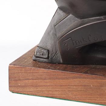 GUSTAVE MIKLOS, after. Sculpture. Signed, foundry mark. Numbered 3/4. Height 16 cm (including base 19 cm).