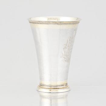 Jöns Silfverberg, bägare, silver, Ystad 1761.