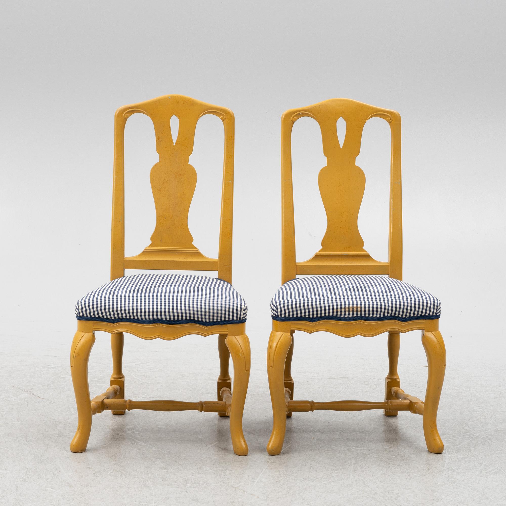 Chairs, 6 pcs, Rococo style, second half of the 20th century.