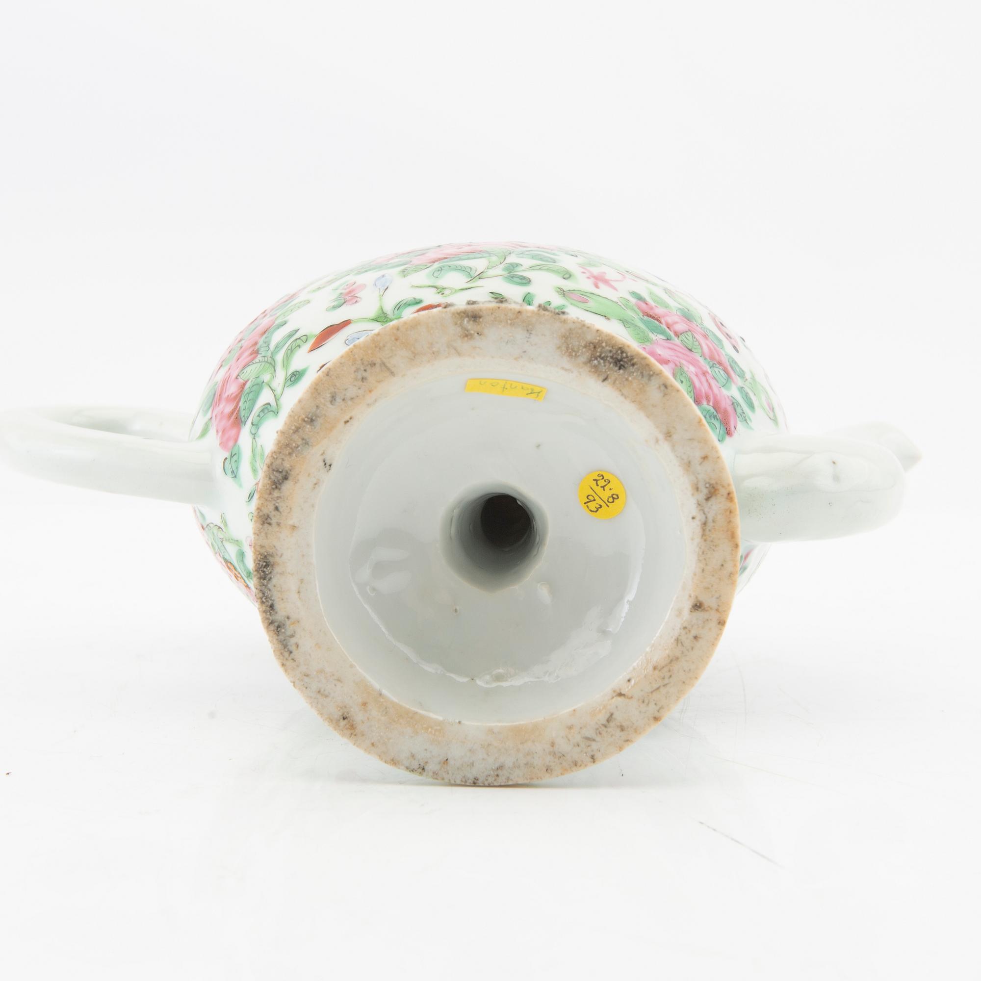 Cadogan teapot China porcelain late 19th century.