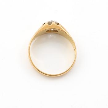 Ring, 18K gold with brilliant-cut diamond, 0.60 ct, J Petterssons, Stockholm, 1962.
