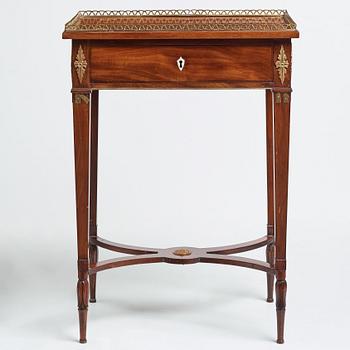 A late Gustavian table by Daniel Sehfbom (master in Stockholm 1800-1837).