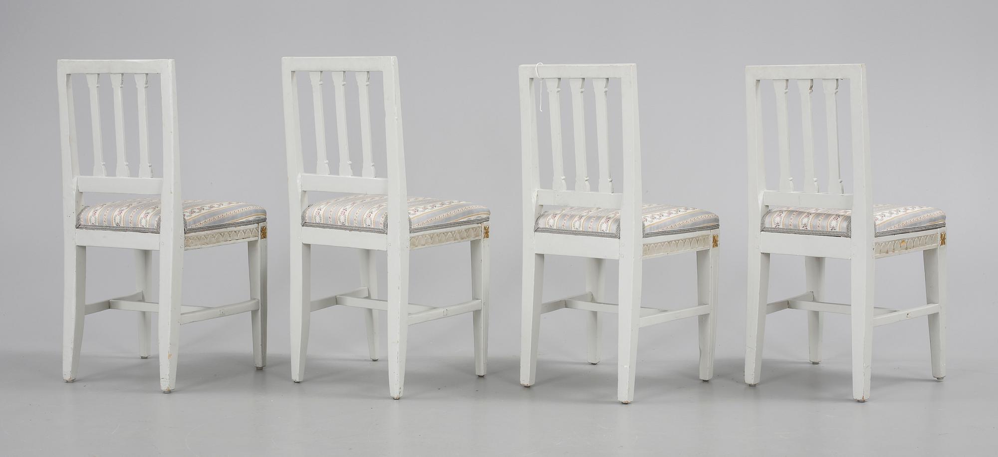 STOLAR, 4 st, gustaviansk stil, 1800-talets andra hälft.