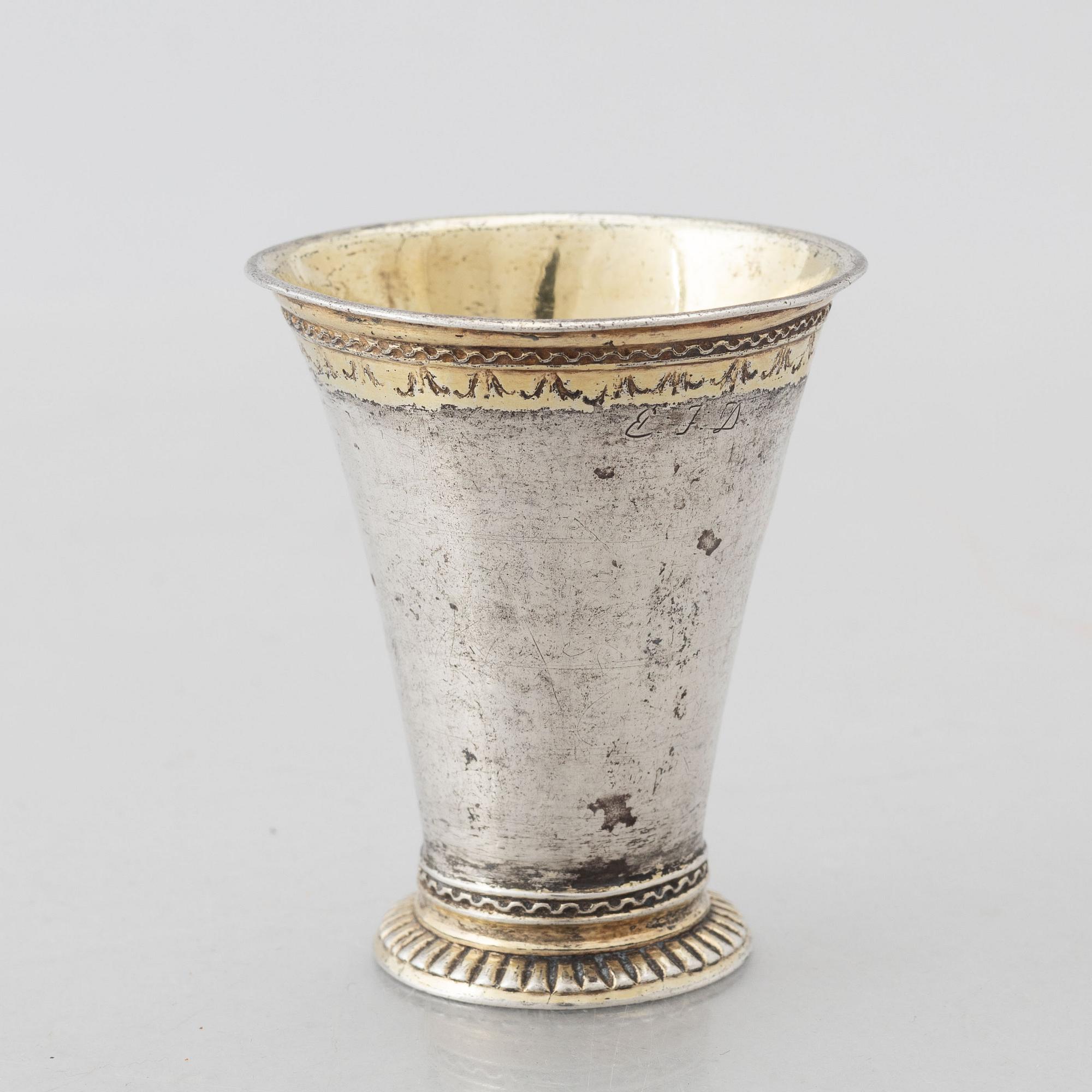 Jonas Thomasson Ronander, bägare, silver, Stockholm 1761.