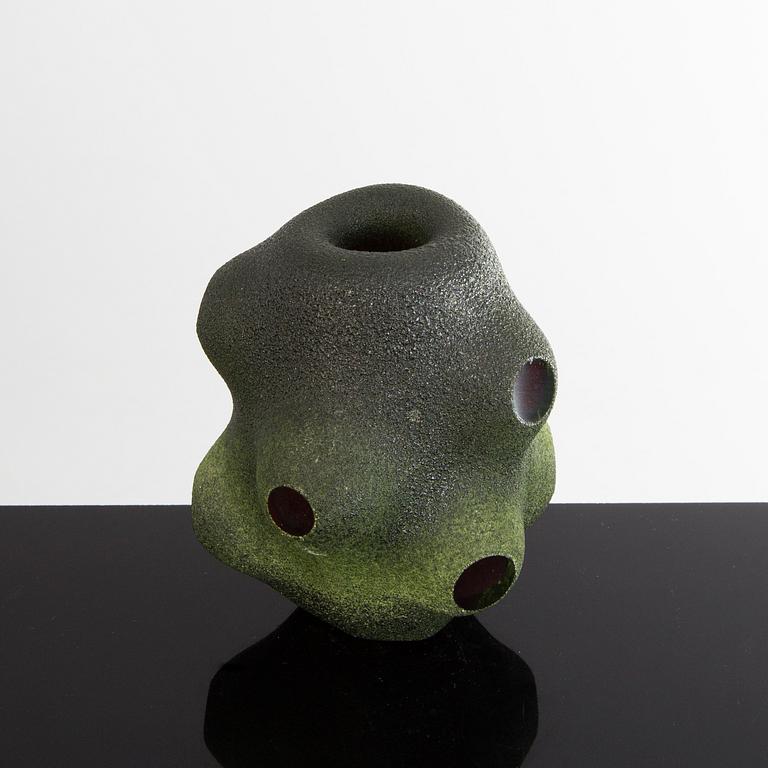 A Unique Per B Sundberg glass vase for Orrefors, signed, numbered and dated 2000.