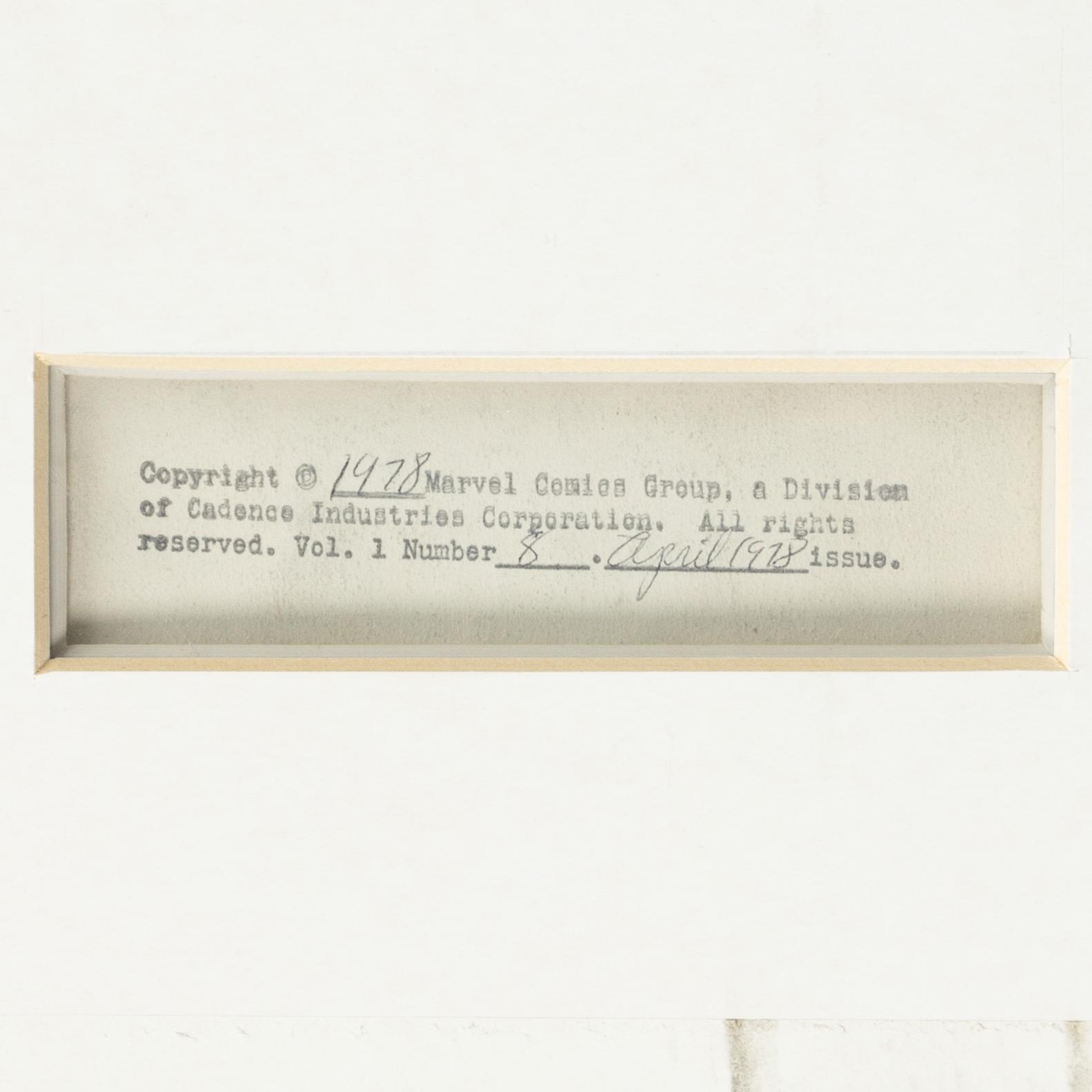 Marvel, "Human Fly", orginalteckningar, 1978.