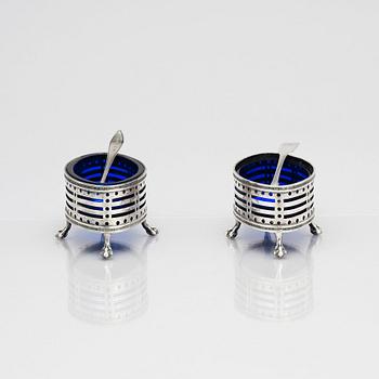 Petter Eneroth, a pair of salt cellars, Stockholm, 1795.