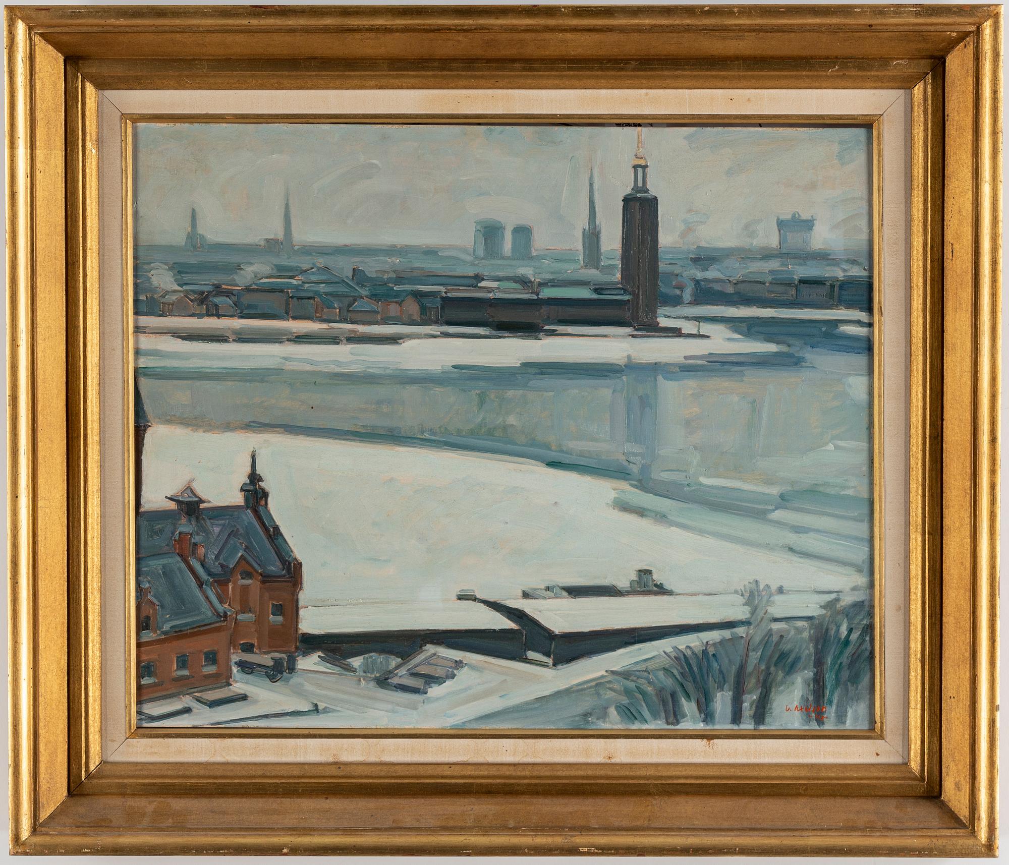 Victor Axelson, oil on panel, signed.