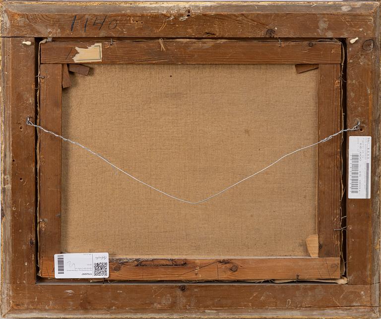 Per Wickenberg, Winter landscape with figures on ice.