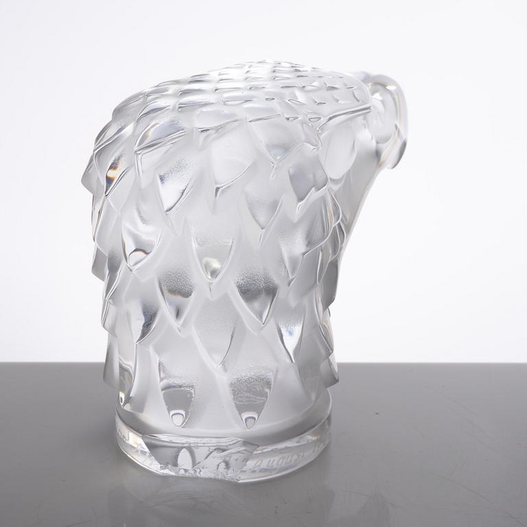 Lalique, brevpress/pappersvikt, "Tête d'Aigle", Frankrike, efter 1945.