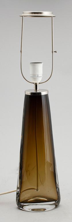 BORDSLAMPA, glas, Carl Fagerlund, Orrefors, 1960-/70-tal.