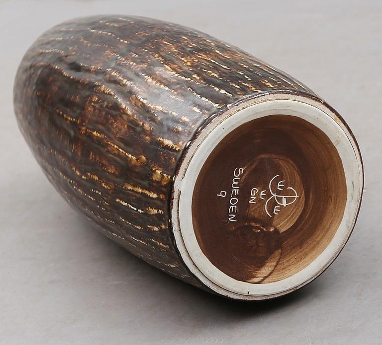 GOLVURNA, stengods, Gunnar Nylund, Rörstrand, monogramsignerad.