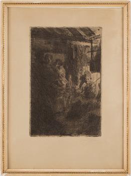 Anders Zorn · ANDERS ZORN, etsning, II état, 1906, signerad.