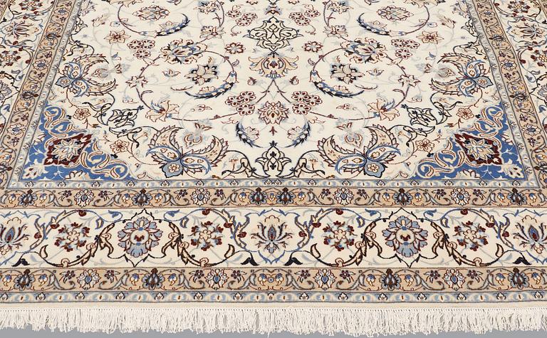 A carpet, Nain part silk so called 9 LAA, ca 368 x 259 cm.