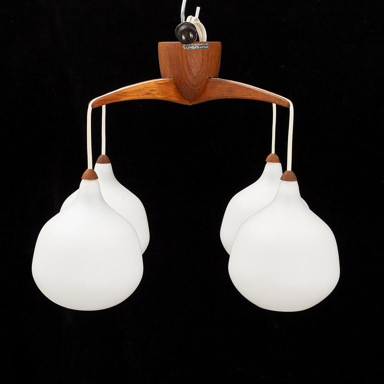 Uno & Östen Kristiansson, taklampa och vägglampa, Luxus, Vittsjö, 1950/60-tal.