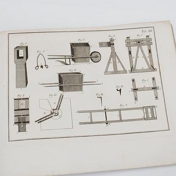 BOK, gravyrer, tekniska planscher "Planscher till Garneys omarbetade MASMÄSTERI", Carl Johan Lidbeck, 1816.