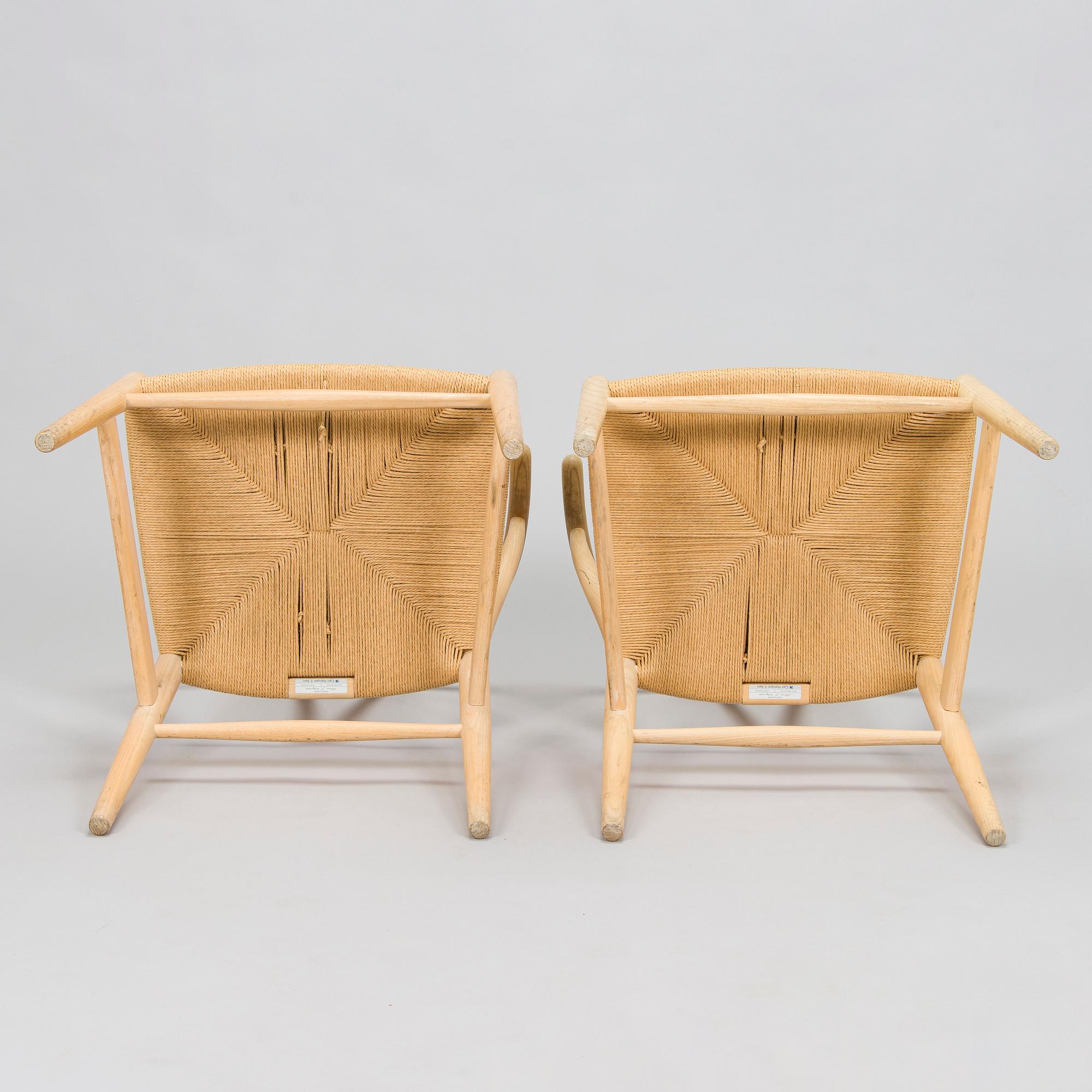 Hans J. Wegner, stolar, 8 st, CH-24 "Y-stolen" Carl Hansen & son. Danmark, 2000-tal.