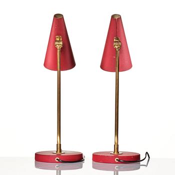 Bertil Brisborg, Table lamps 1 pair, model "33119", Nordiska Kompaniet, 1950s.