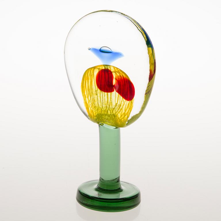 OIVA TOIKKA, A 'Lollipop' glass sculpture signed Oiva Toikka, Nuutajärvi 2004, 126/200.