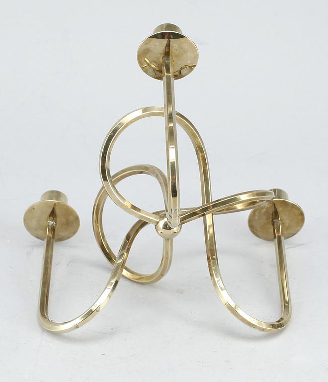 KANDELABER, mässing, "Knuten", Josef Frank, Firma Svenskt Tenn, 1900-tal.