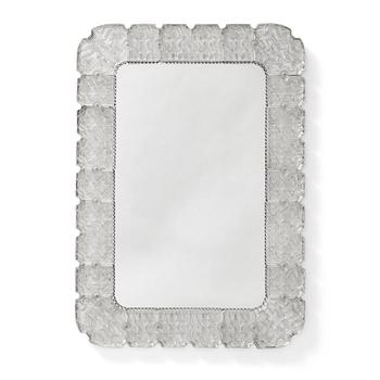 73. Carl Fagerlund, A cast glass mirror, Orrefors 1940-50's.