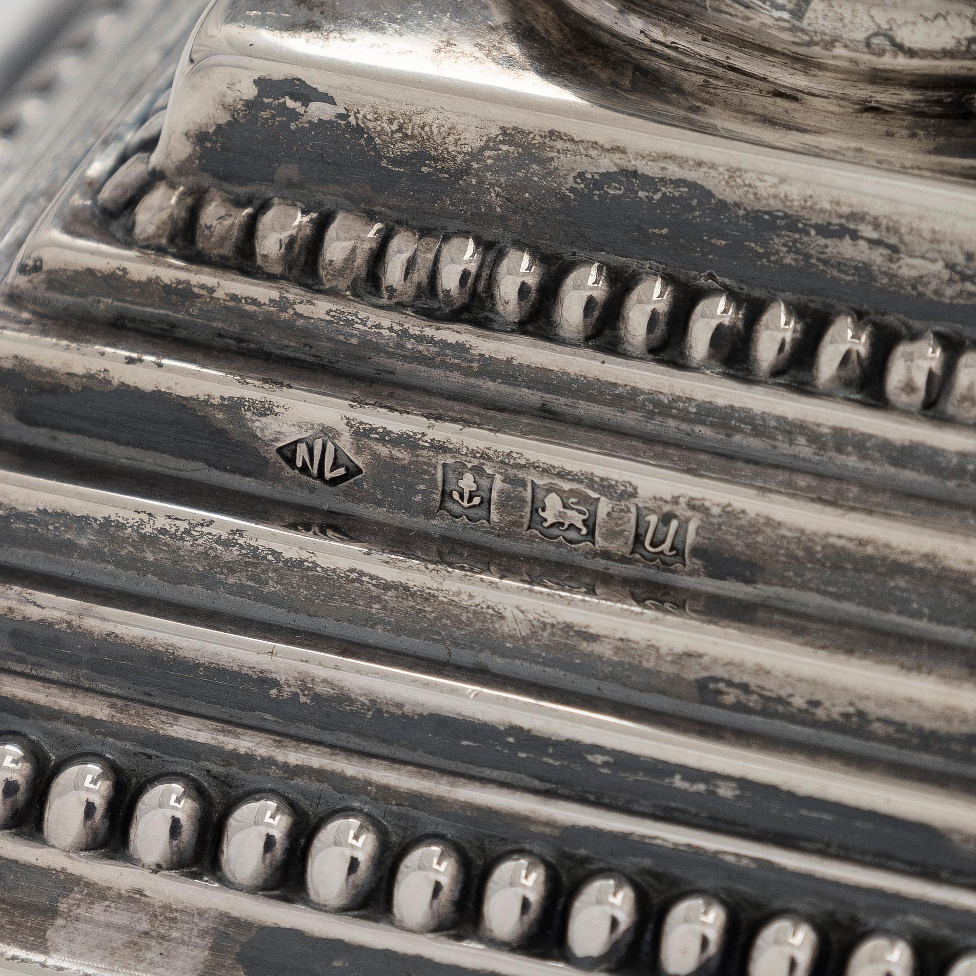 A pair of silver candlesticks, Birmingham, England 1969.