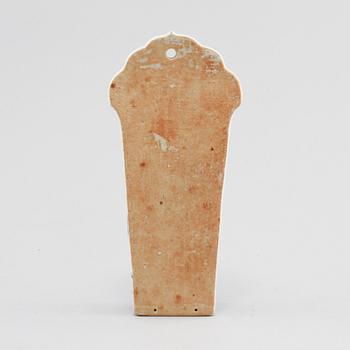 VÄGGVAS, porslin, Kina, 1800/1900-tal.