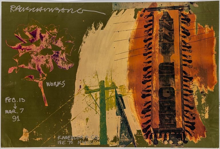 ROBERT RAUSCHENBERG, utställningsaffisch, 1991.