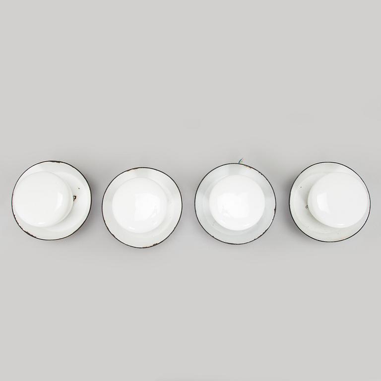 Outdoor lights / ceiling lamps, 4 pcs, model 92120 Idman, mid-20th century.