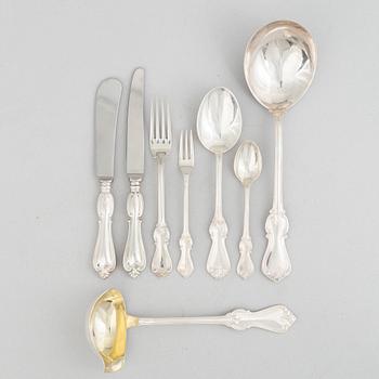 A 58-piece silver  cutlery service, 'Olga', GAB, Eskilstuna/Stockholm, 1965-2007.
