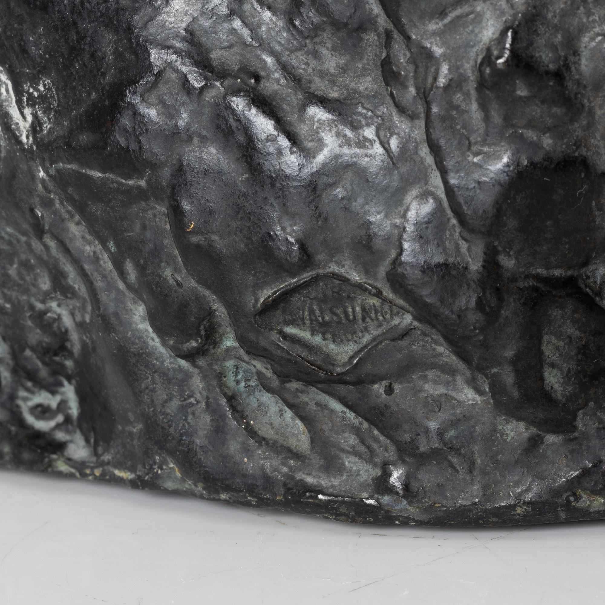 Gudmar Olovson, sculpture. Signed. Numbered. Foundry mark. Bronze, height 49 cm, length 42 cm.