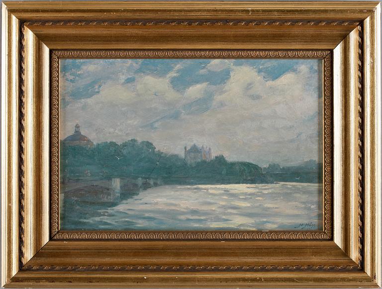 HERMAN HÄGG, olja på pannå, sign.