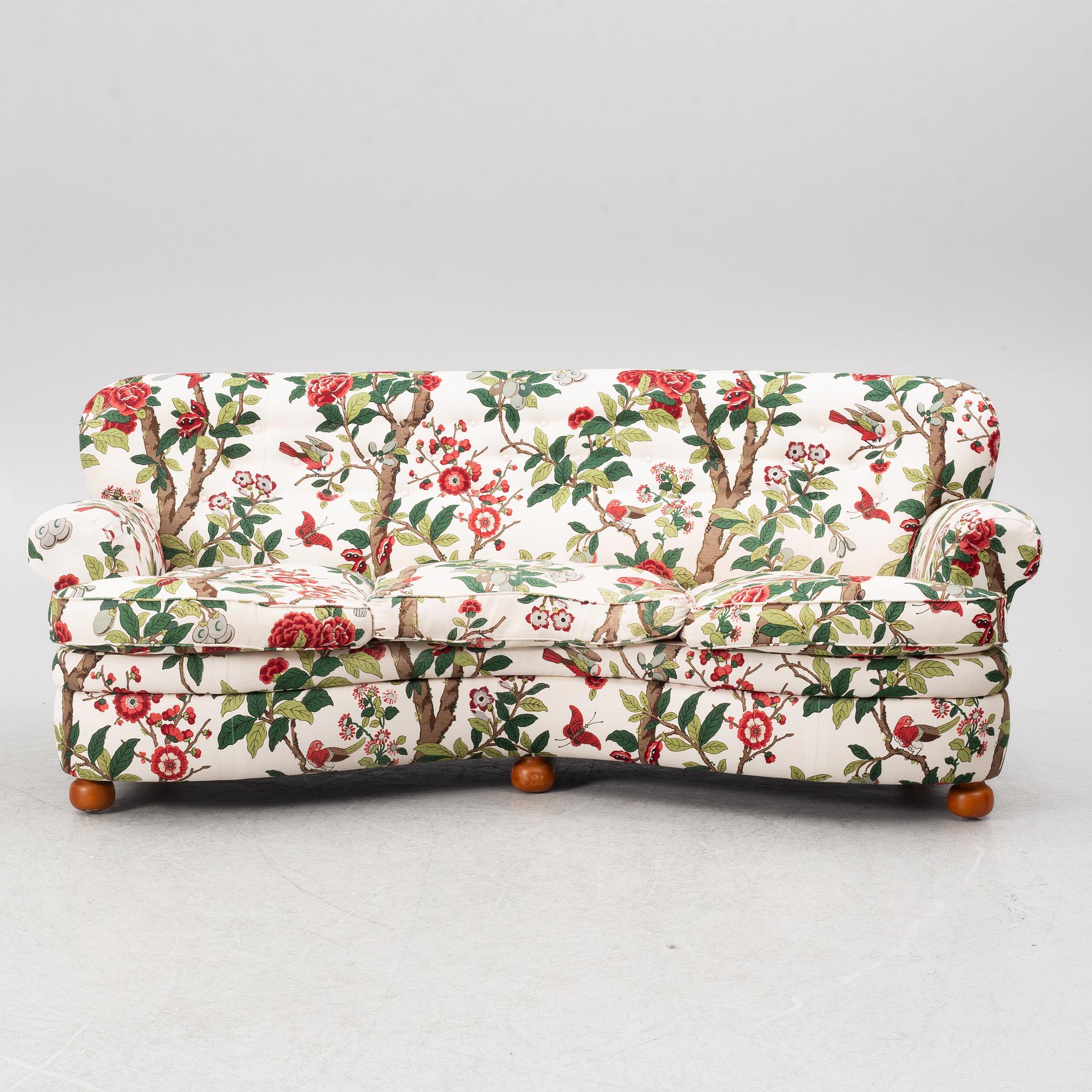 Josef Frank, a model 968 sofa, Firma Svenskt Tenn, Sweden.